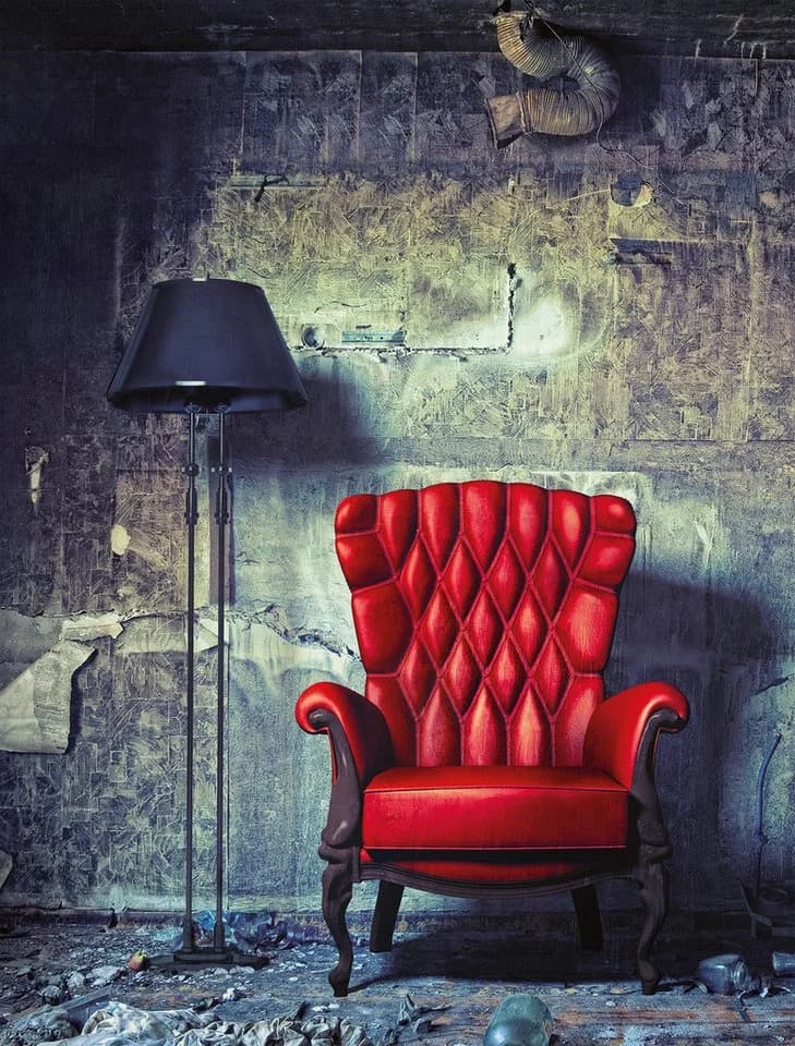 Bönninghoff Leinwandbild Roter Sessel Keilrahmen Deko - Bild 2