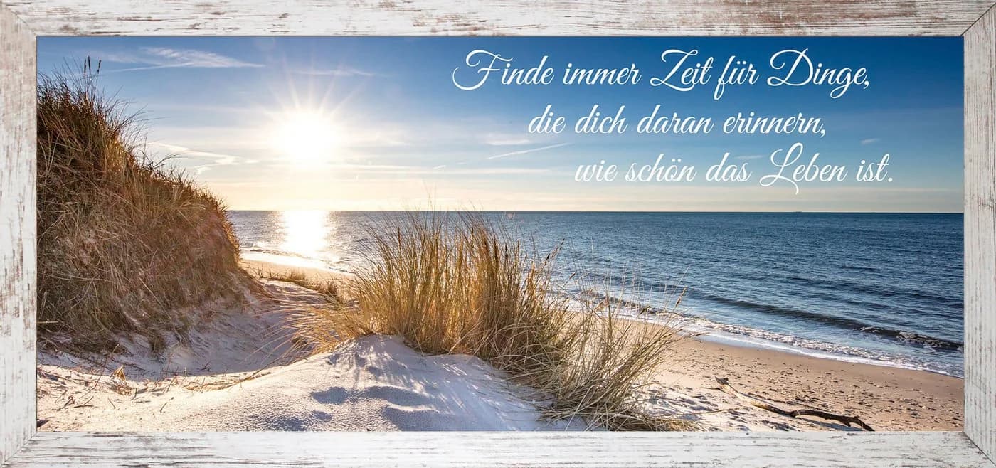 Bönninghoff Bild mit Rahmen Strand & Sonnenuntergang