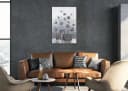 BÖNNINGHOFF Gerahmtes Ölgemälde Silber Acryl Leinwand Bild 1