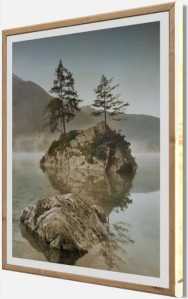Bönninghoff Bild mit Rahmen, Bäume, Felsen, Landschaft, Natur, See, Seebilder - Bild 3