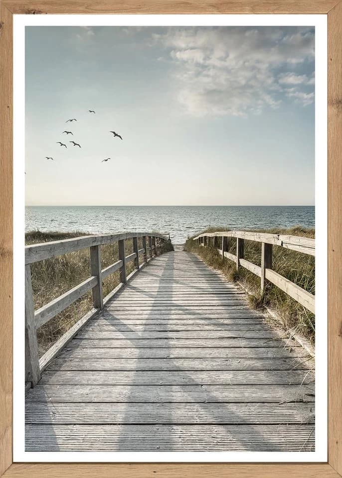 Bönninghoff Gerahmtes Wandbild Steg zum Meer 50x70 cm Maritim - Bild 2