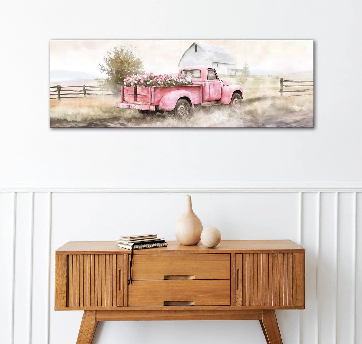 Bönninghoff Handgemaltes Ölgemälde Blumen Motiv 40x120 cm Wandbild Modern