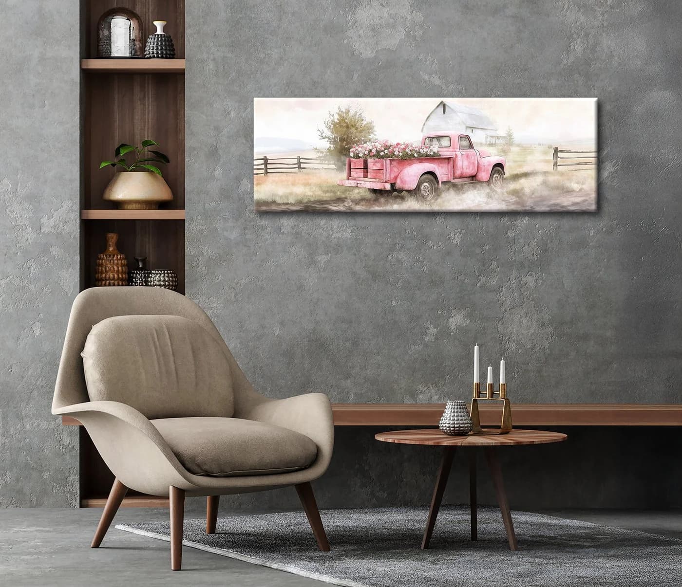 Bönninghoff Handgemaltes Ölgemälde Blumen Motiv 40x120 cm Wandbild Modern - Bild 4