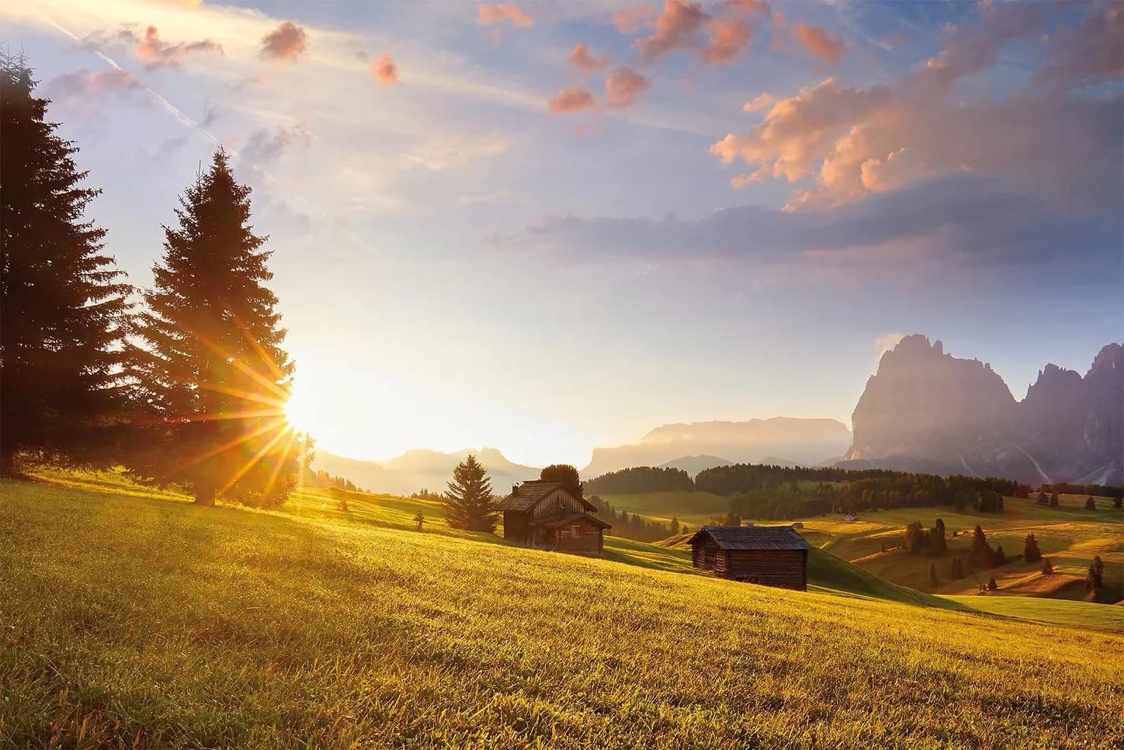 BÖNNINGHOFF Leinwandbild Alpenlandschaft Modern Mehrfarbig