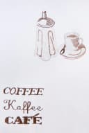ELBERSDRUCKE Scheibengardine Bistrogardine Espresso Weiß-Braun Transparent Bild 1