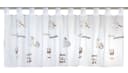 ELBERSDRUCKE Scheibengardine Bistrogardine Espresso Weiß-Braun Transparent Bild 2