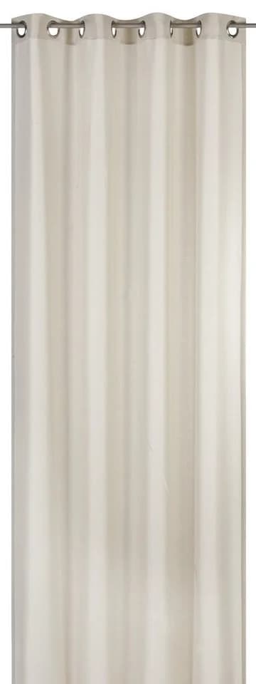 ELBERSDRUCKE Vorhang Ösenschal Lino Beige Blickdicht 255x140cm Uni Vorhang mit Ösen - Bild 2