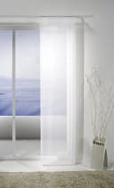 ELBERSDRUCKE Schiebegardine Transparent Weiß Uni Klettband Bild 1