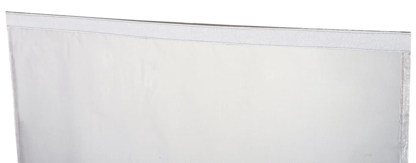 ELBERSDRUCKE Schiebegardine Transparent Weiß Uni Klettband - Bild 2
