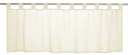ELBERSDRUCKE Bistrogardine Beige Transparent Voile Kurzgardine mit Schlaufen Bild 1