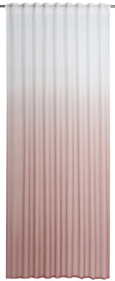 ELBERSDRUCKE Vorhang Gardine Mila transparent Farbverlauf Weiß Peach - Bild 2