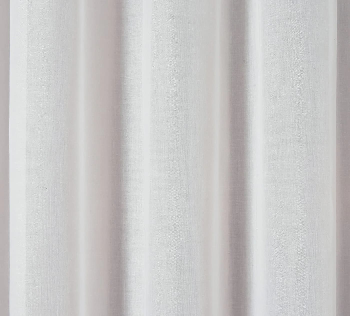 ELBERSDRUCKE Vorhang Gardine mit Tunnelzug Spume weiß halbtransparent - Bild 3