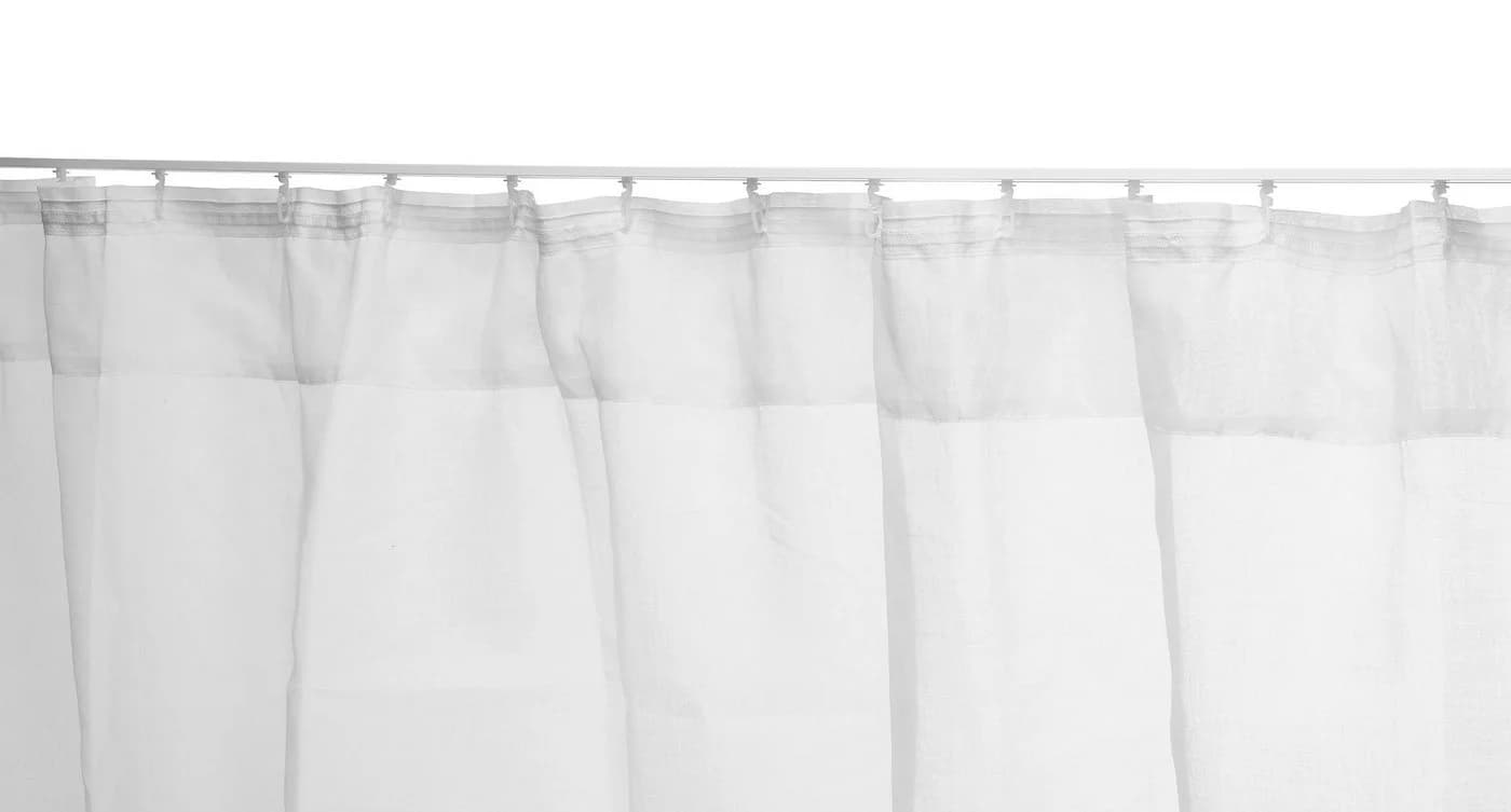ELBERSDRUCKE Vorhang Gardine mit Tunnelzug Spume weiß halbtransparent - Bild 4