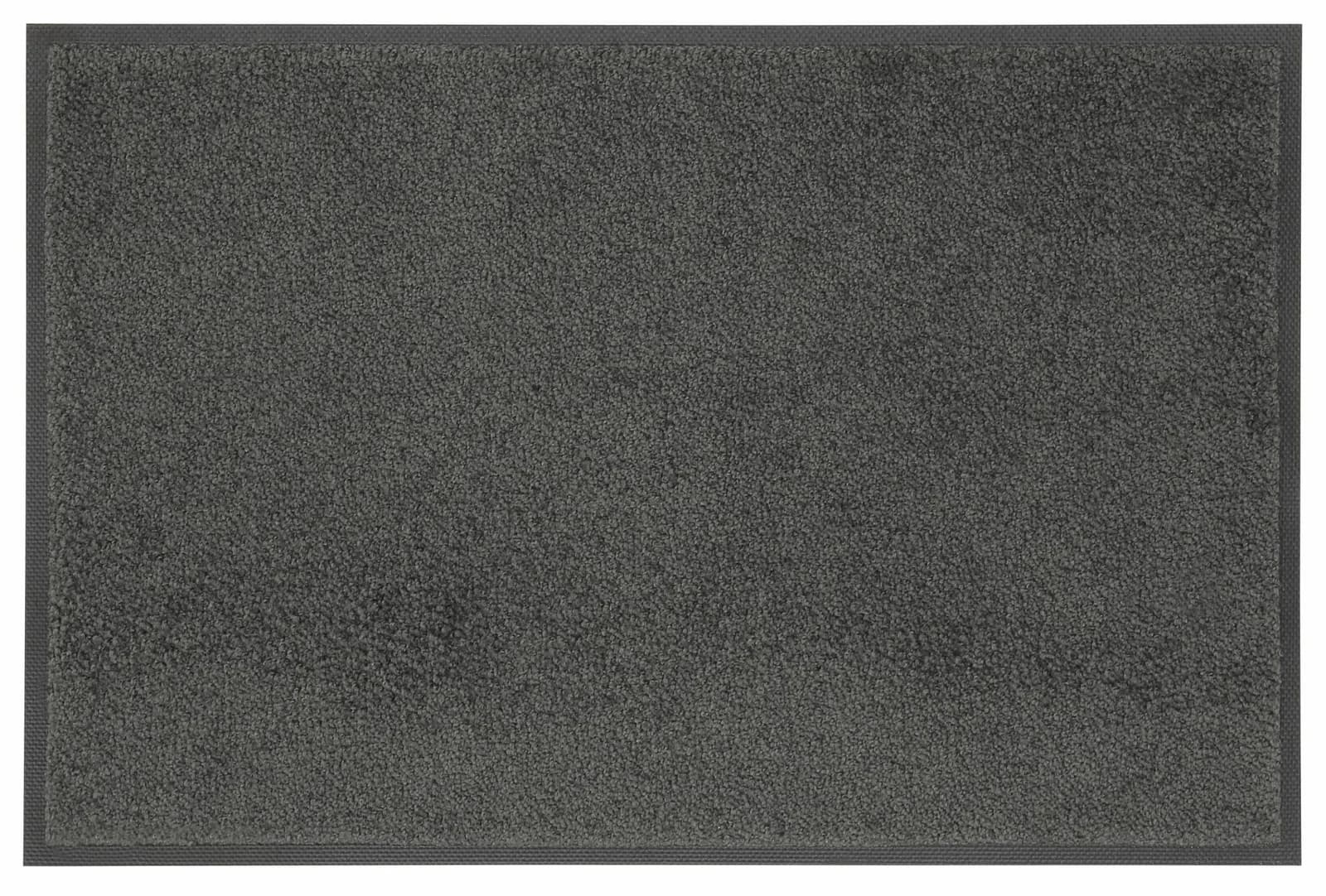 wash+dry by Kleen-Tex Fußmatte Original Uni Grau Anthrazit Rutschfest