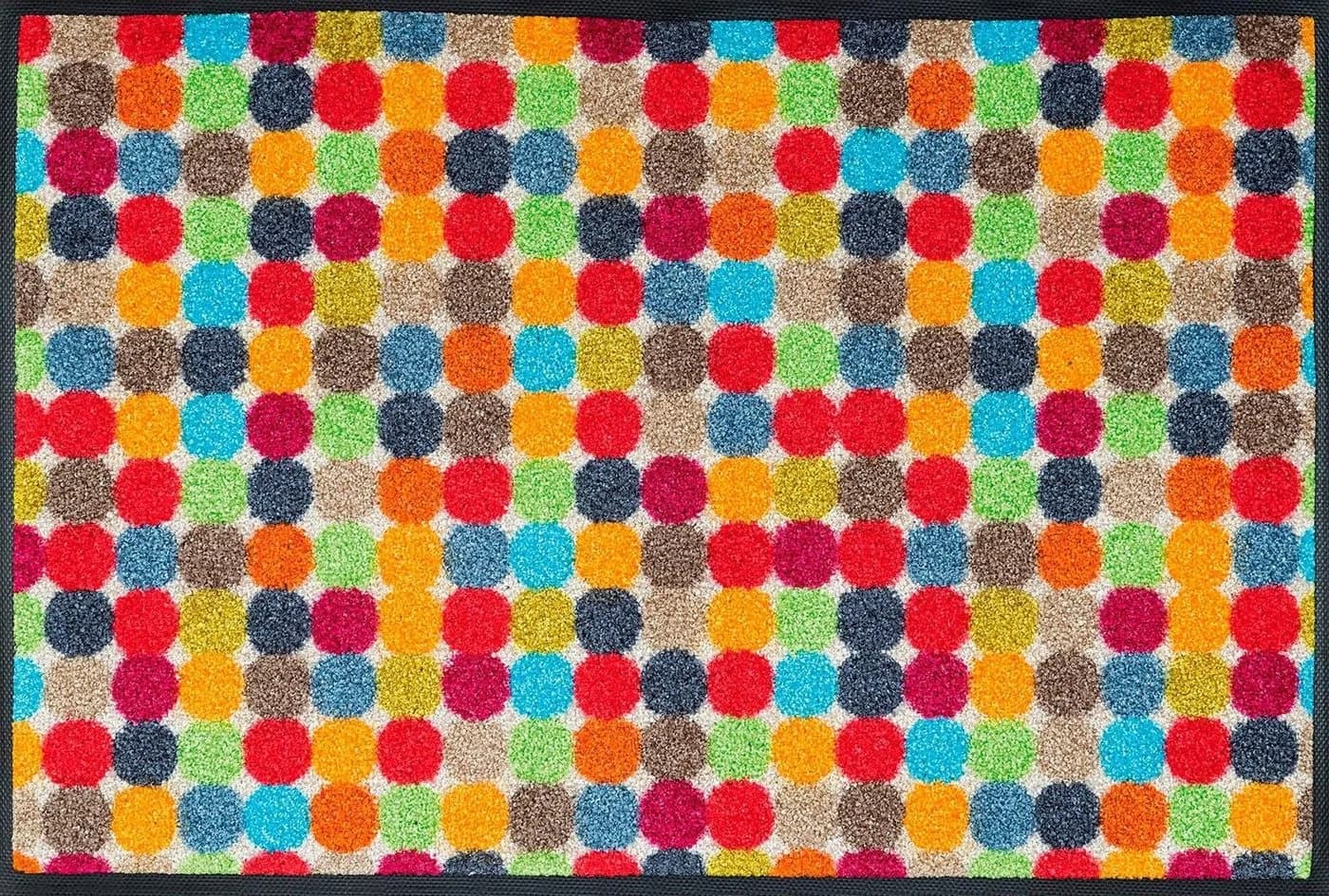 wash+dry by Kleen-Tex Fußmatte Mikado Dots Bunt Rutschhemmend Waschbar - Bild 2