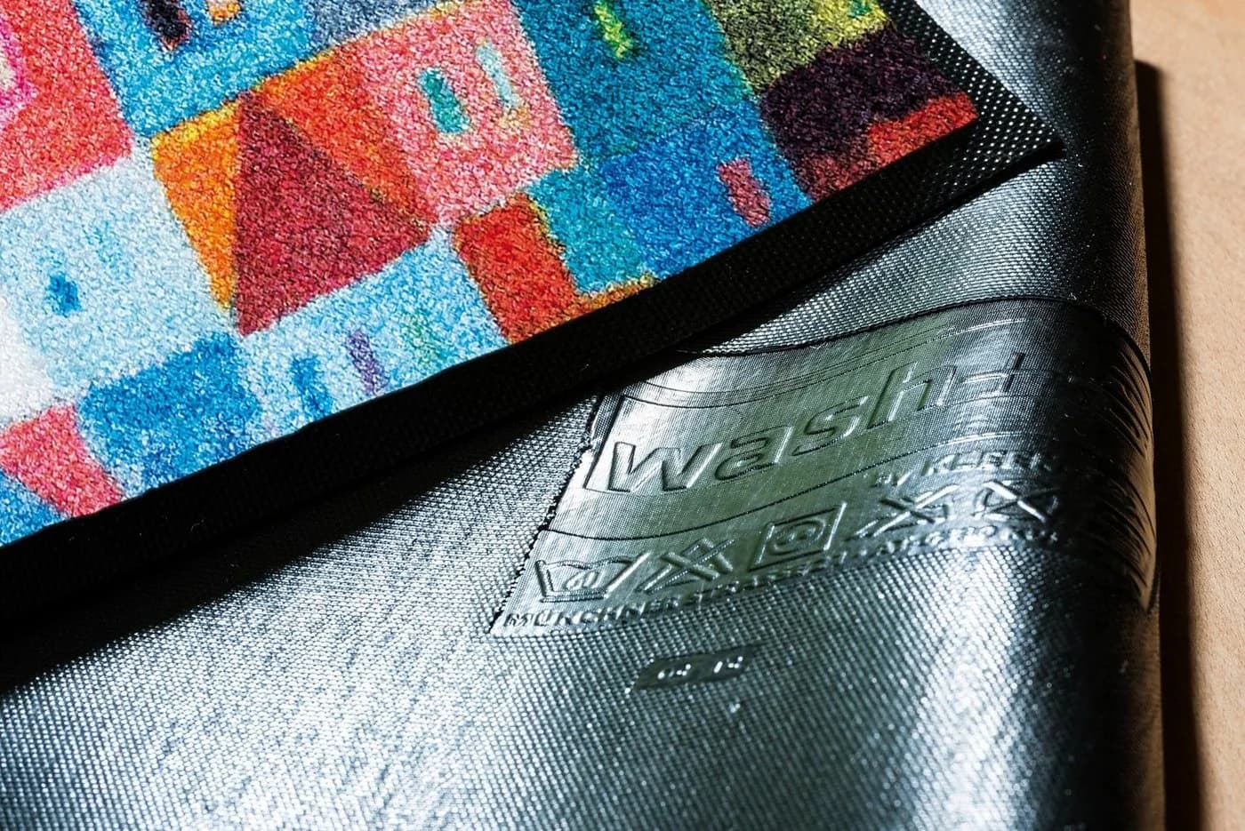 wash+dry by Kleen-Tex Fußmatte Colourful Houses, bunt, 7 mm, waschbar