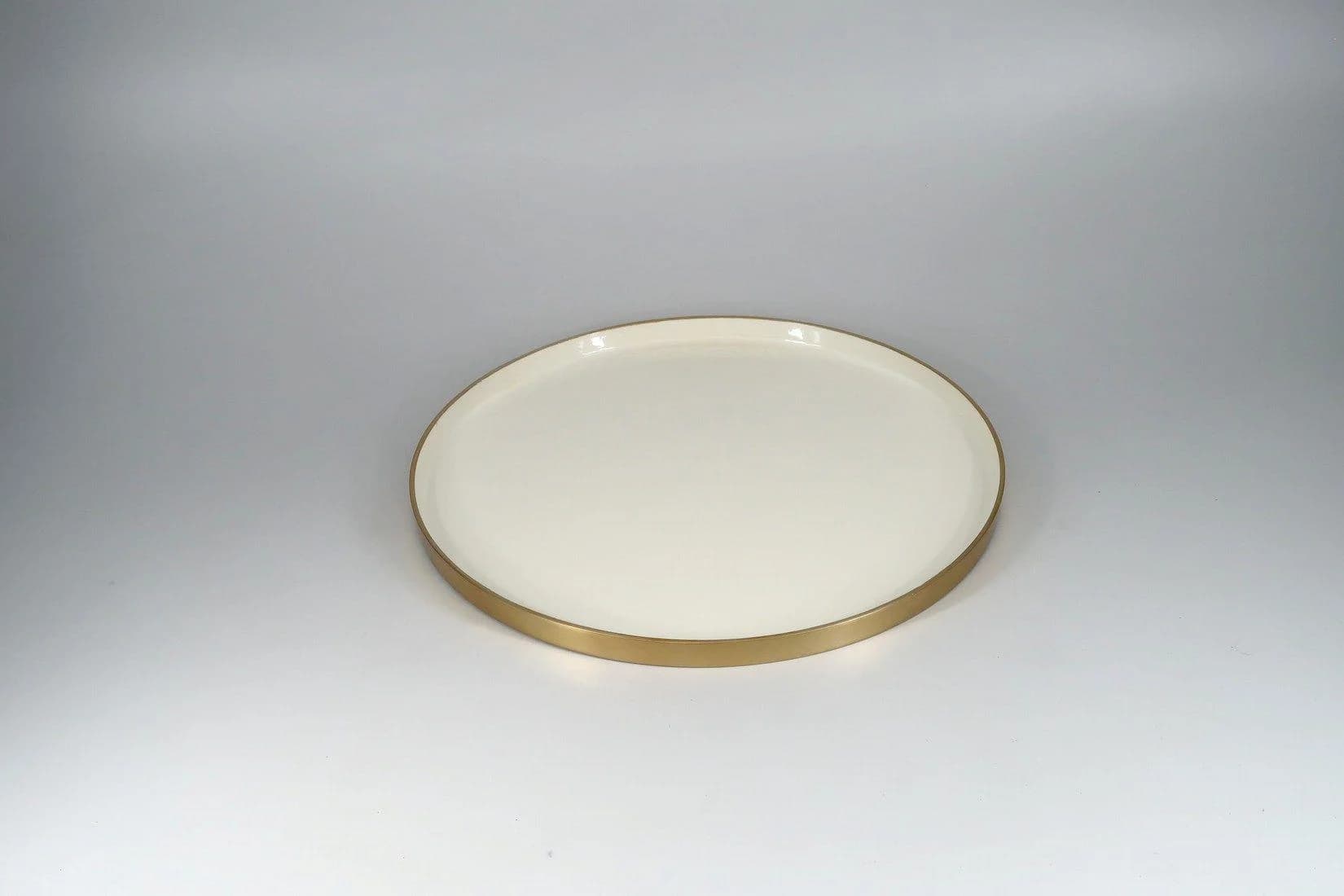 Deko-Teller LELAC Aluminium Creme-Gold COR MULDER