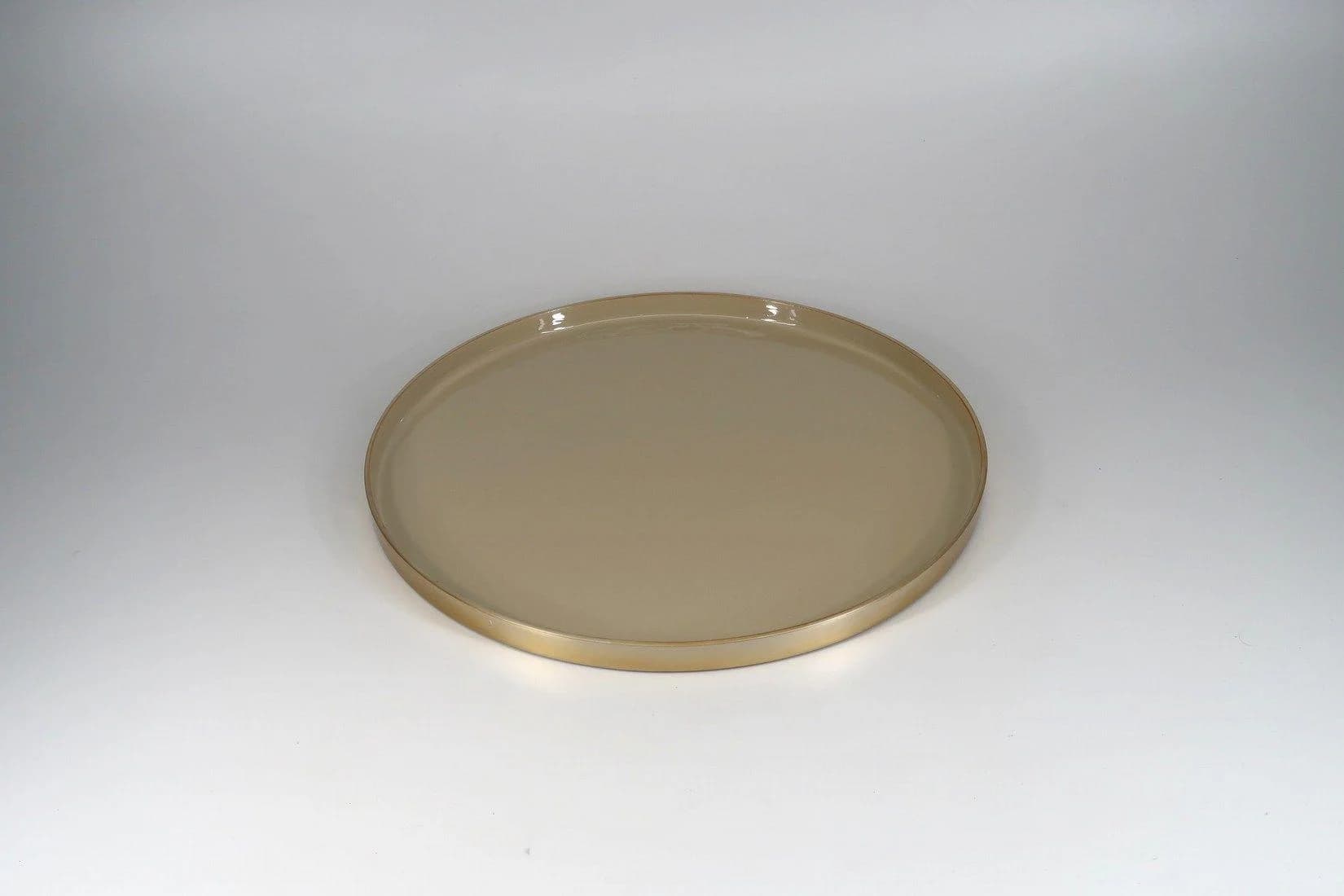Deko-Teller LELAC Aluminium Beige/Gold