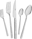 MULEX Besteck-Set Siena 60-tlg. Chromstahl silber Hammerschlag-Optik Bild 2