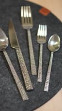 MULEX Besteck-Set Siena 60-tlg. Chromstahl silber Hammerschlag-Optik Bild 4