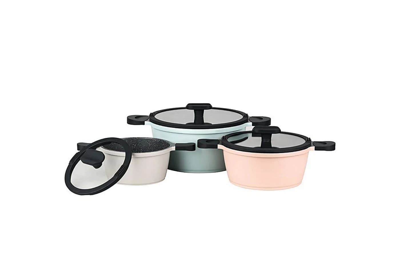 Mulex Topf-Set HAPPINESS TASTYLINE 6-tlg. Aluguss Induktion - Bild 2