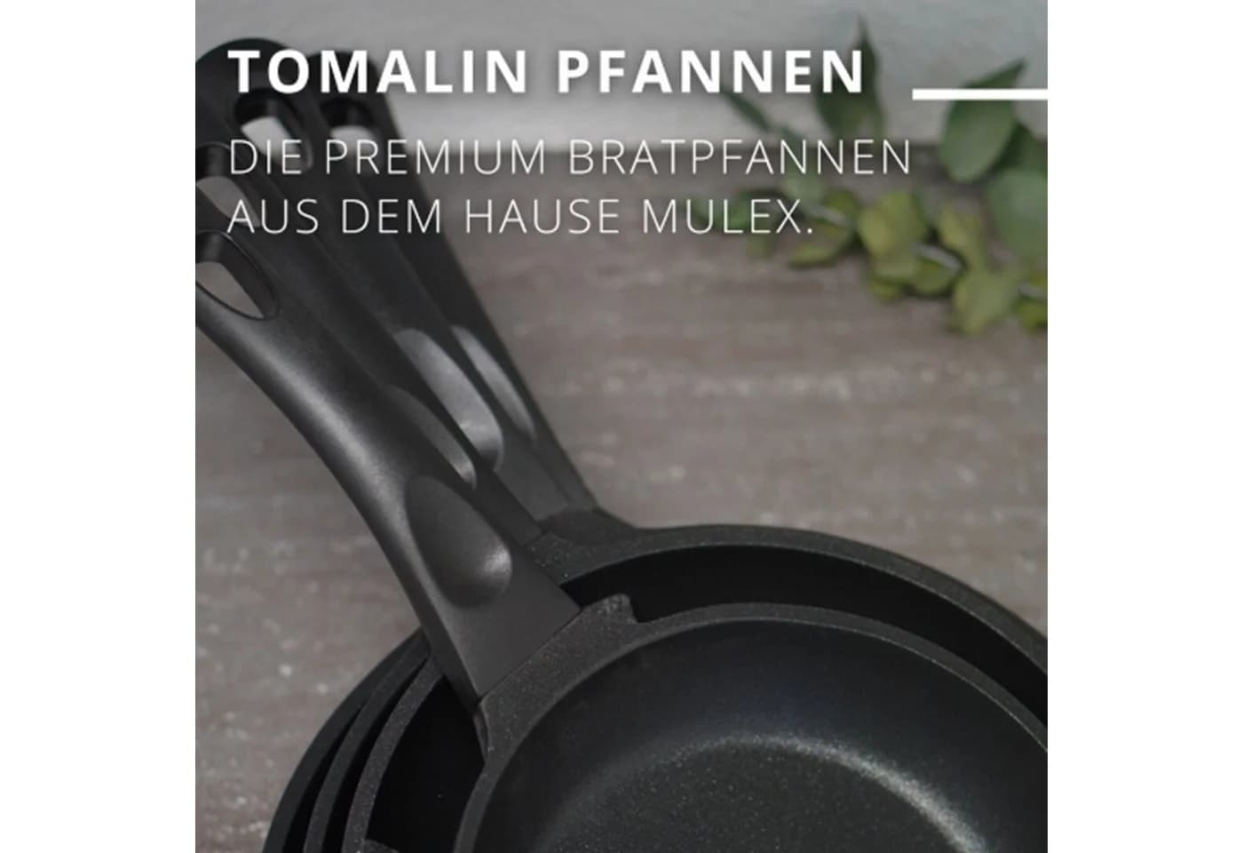 Mulex Bratpfanne TOMALIN Premium 24 cm Schwarz Aluguss Antihaft - Bild 5