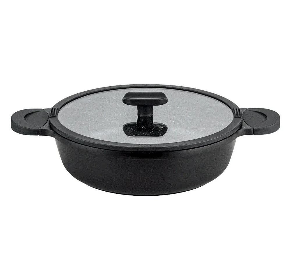 Mulex Servierpfanne TOMALIN Premium 28 cm schwarz Aluguß - Bild 2