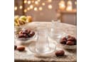 Mulex Teeglas Set 12-tlg. mit Untersetzer geriffeltes Glas transparent Bild 3
