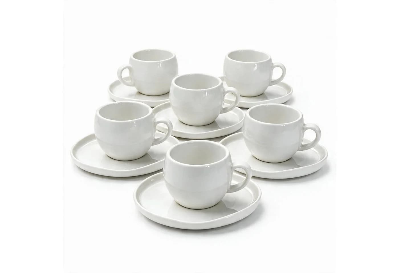 Mulex Espressotassen Set Aura 12-teilig Weiß Keramik - Bild 2