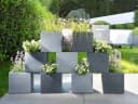 Scheurich Blumentopf 30/240 C-CUBE Grau Kunststoff Beton-Optik Bild 3