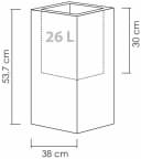 Scheurich Blumentopf C-CUBE HIGH Beton-Optik Schwarz Bild 4