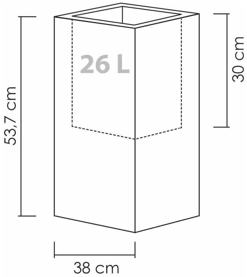 Scheurich Blumentopf C-CUBE HIGH Beton-Optik Schwarz - Bild 4