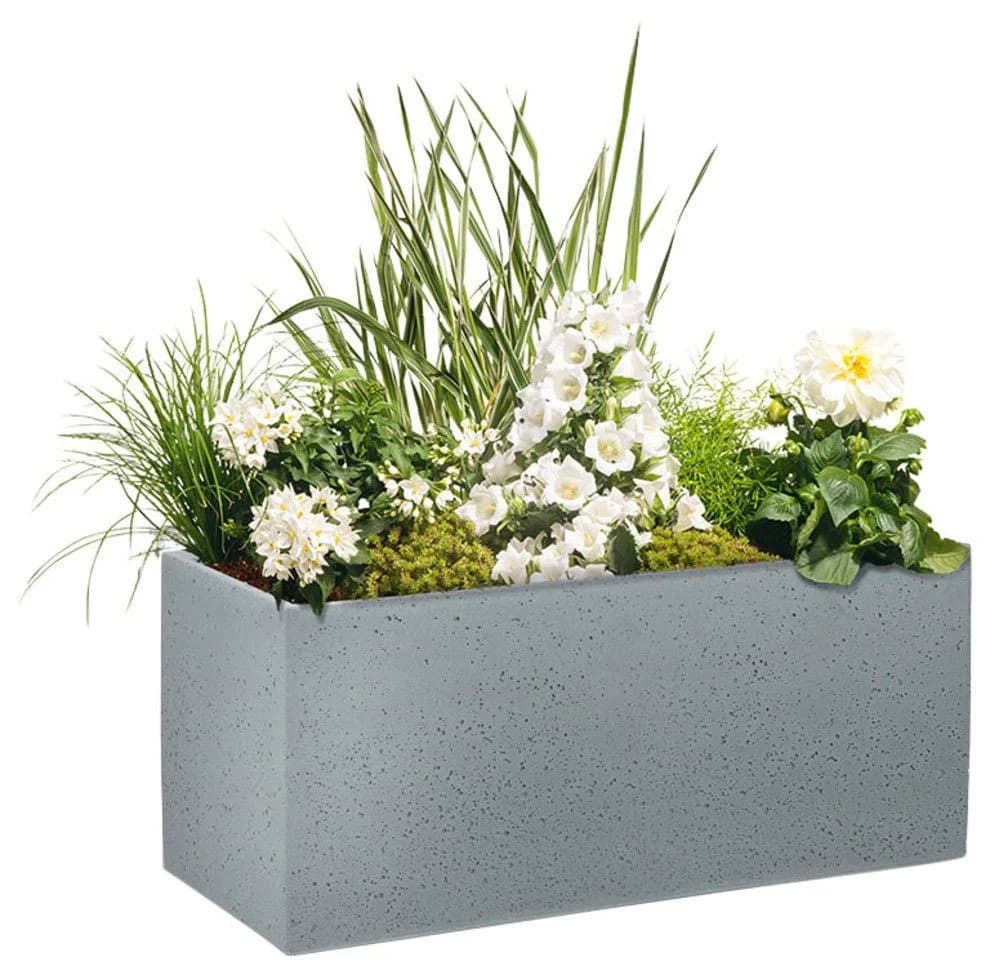 Scheurich Blumentopf C-CUBE LONG Grau Kunststoff Beton-Optik - Bild 3