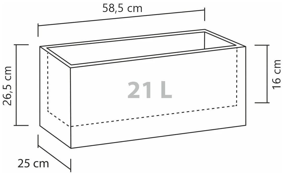 Scheurich Blumentopf C-CUBE LONG Grau Kunststoff Beton-Optik - Bild 5
