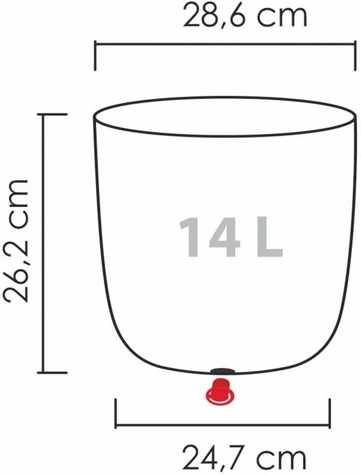 Scheurich Pflanzkübel Linetto Grau Zylinderform Kunststoff - Bild 5