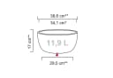 Scheurich LINETTO BOWL Pflanzkübel Kunststoff Grau Bild 4