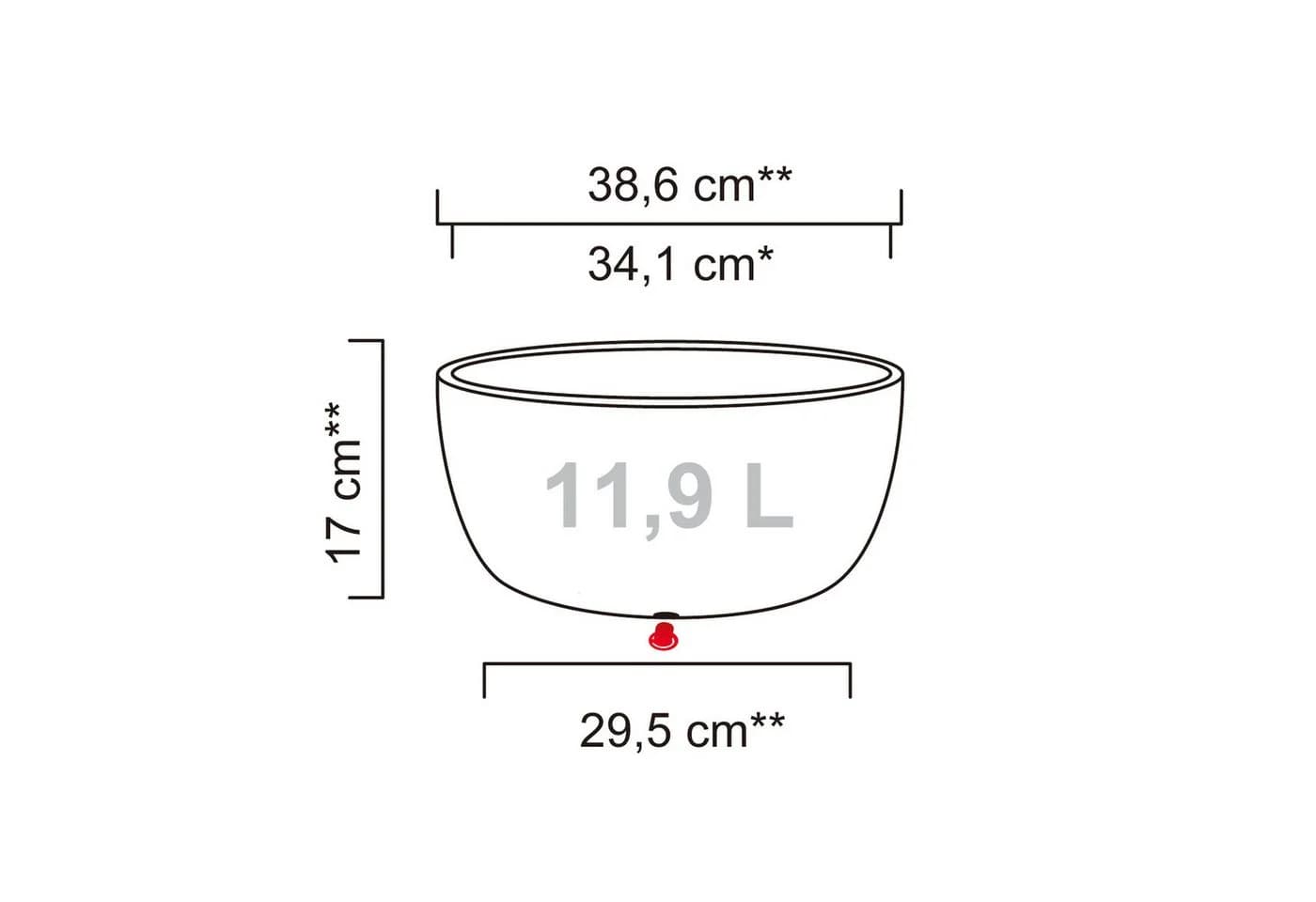 Scheurich LINETTO BOWL Pflanzkübel Kunststoff Grau - Bild 4