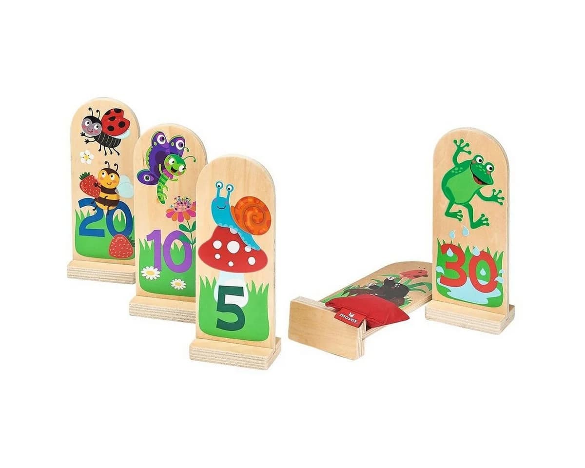 Holz-Wurfspiel mit Tiermotiven