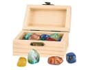 Moses. Piraten-Schatztruhe Holz mit 24 echten Mineralien bunt Bild 1