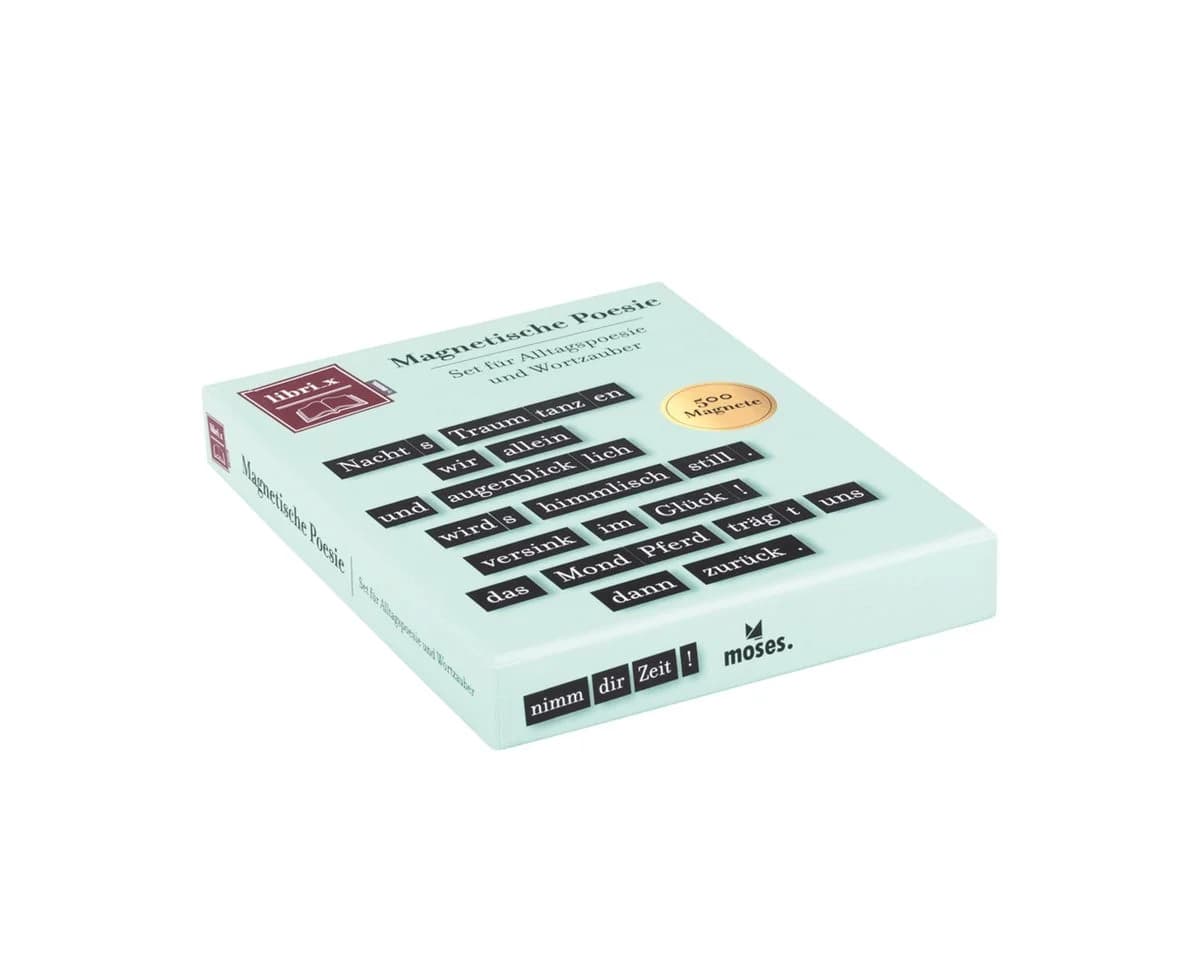 moses Dekomagnet Magnetische Poesie Set für Alltagspoesie und Wortzauberei