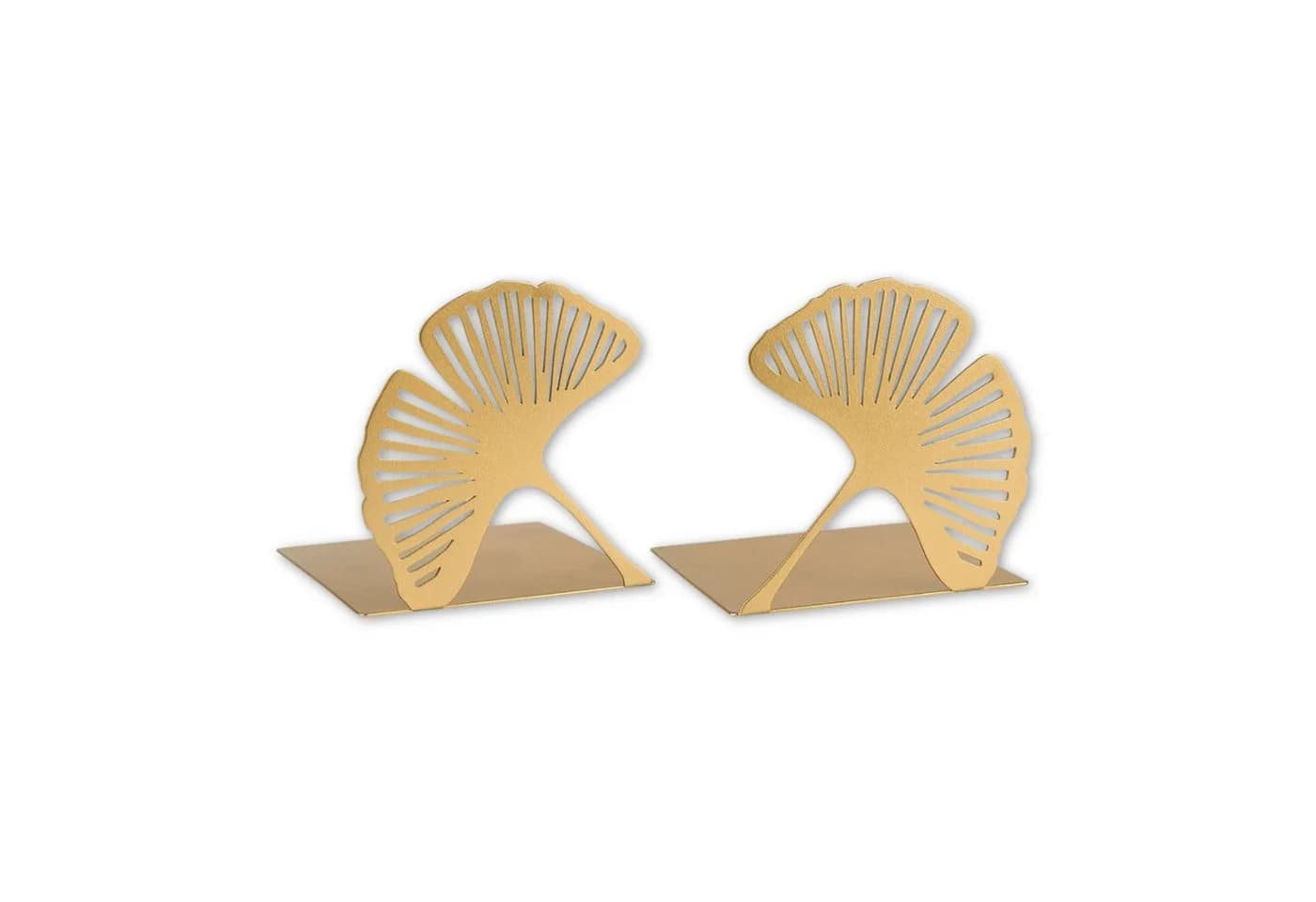 Moses. Verlag Buchstütze Ginkgo Metall goldfarben 2er Set für Bücherregale - Bild 5