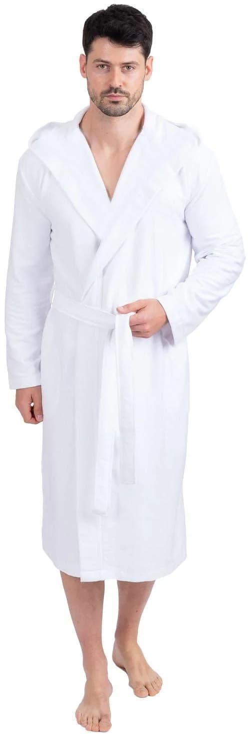 Unisex-Bademantel WEWO FASHION weiß mit Kapuze