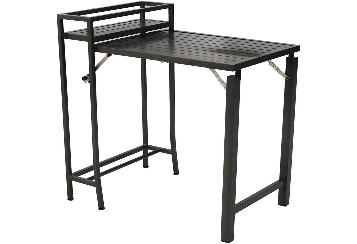 MERXX Gartentisch Balkonklapptisch Aluminium Grau - Bild 2