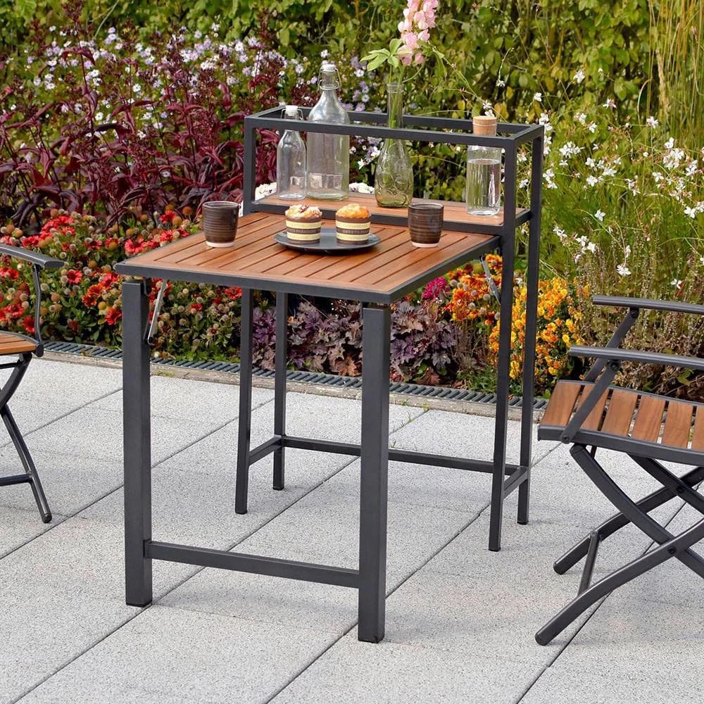 MERXX Gartentisch Santorin Klappbar Aluminium Akazie - Bild 2