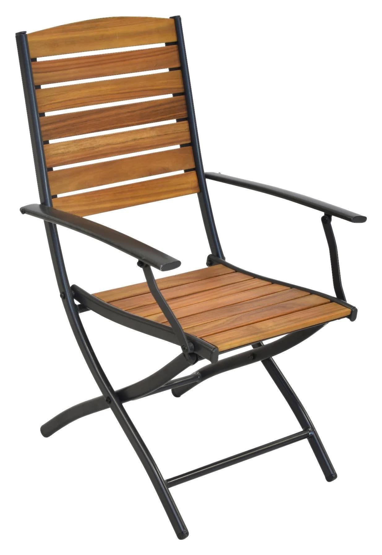 MERXX Santorin Klappsessel 2er Set Grau/Natur Aluminium Akazie - Bild 2
