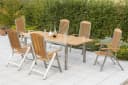 MERXX Keros Gartenstuhl Klappbar Verstellbar Akazie Edelstahl Bild 3