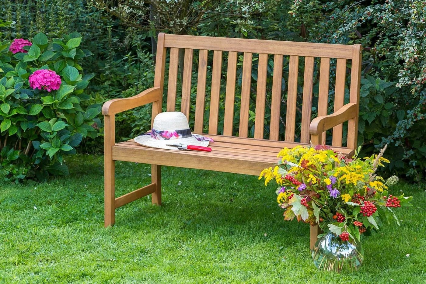 MERXX Gartenbank Mindanao Beige Natur Akazie - Bild 2
