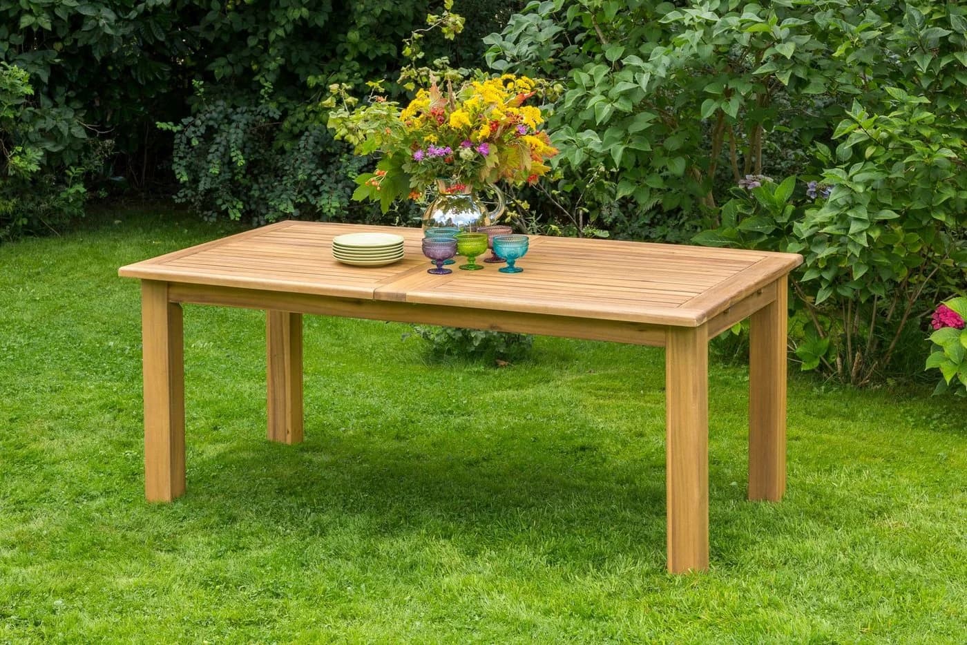 Merxx Akazienholz Gartentisch Ausziehbar Braun Holzoptik - Bild 3