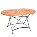 MERXX Gartentisch Schlossgarten Oval Beige Schwarz Klapptisch Bild 1