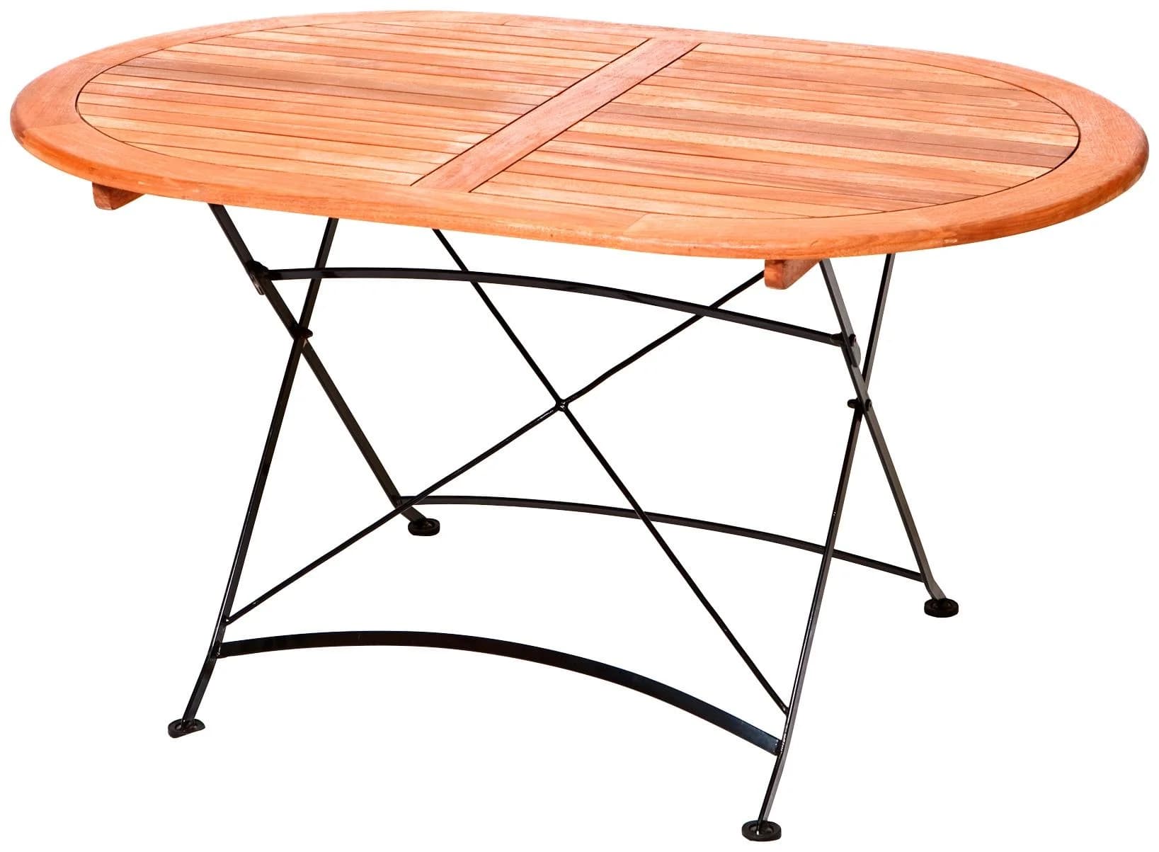 MERXX Gartentisch Schlossgarten Oval Beige Schwarz Klapptisch - Bild 5